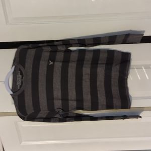 Grey striped American eagle long sleeve shirt